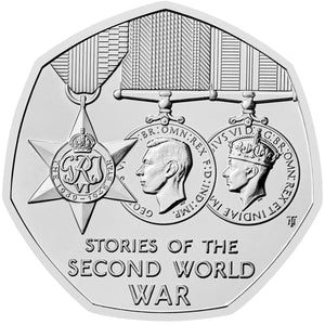 2025 UK 50p Stories of WWII Brilliant Uncirculated Coin