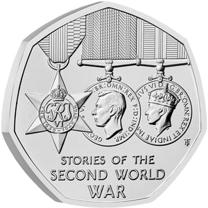 2025 UK 50p Stories of WWII Brilliant Uncirculated Coin