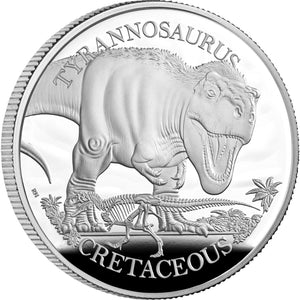 2024 UK £2 Dinosaurs - T-Rex 1oz Silver Proof
