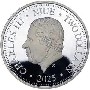 2025 Niue $2 Fact or Fiction: The Tassie Tiger Lives! 1oz Silver Coin