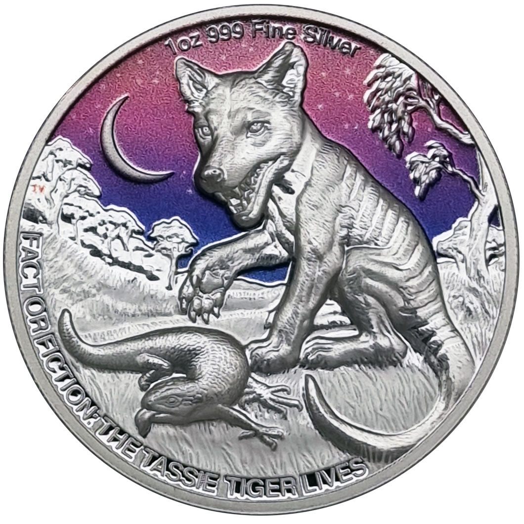 2025 Niue $2 Fact or Fiction: The Tassie Tiger Lives! 1oz Silver Coin