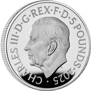 2025 UK £5 75th Birthday of HRH The Princess Royal Silver Proof