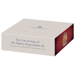 2025 UK £5 Royal Arms PIEDFORT Silver Proof