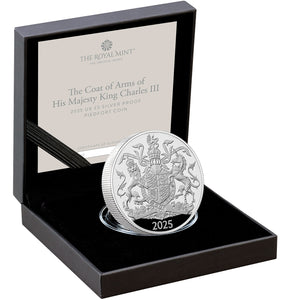 2025 UK £5 Royal Arms PIEDFORT Silver Proof