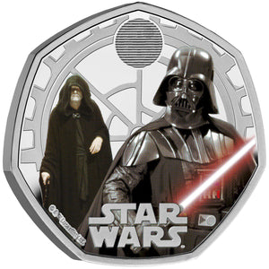 2023 UK 50p Star Wars -  Vader & Palpatine Silver Proof Coin
