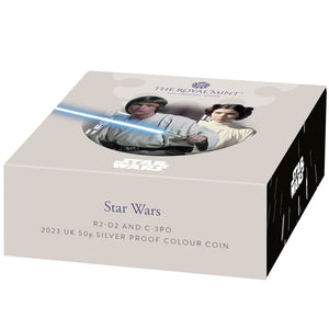 2023 UK 50p Star Wars -  Luke & Leia Silver Proof Coin