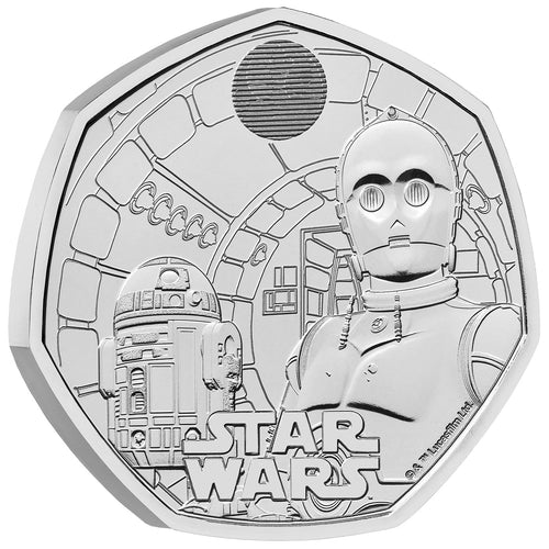 2023 UK 50p Star Wars - R2-D2 & C-3PO BU Coin