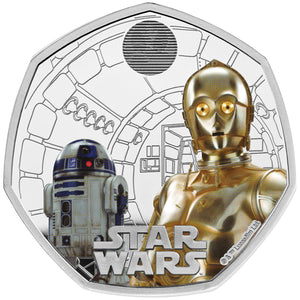2023 UK 50p Star Wars - R2-D2 & C-3PO Silver Proof Coin