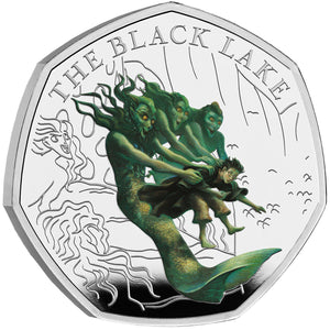 2024 UK 50p Harry Potter - Black Lake Colour Silver Proof Coin