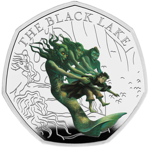 2024 UK 50p Harry Potter - Black Lake Colour Silver Proof Coin