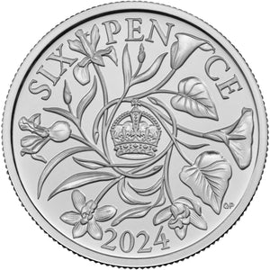 2024 UK Silver Sixpence BU Coin