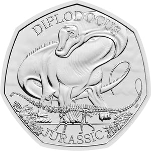 2024 UK 50p Dinosaurs - Diplodocus BU