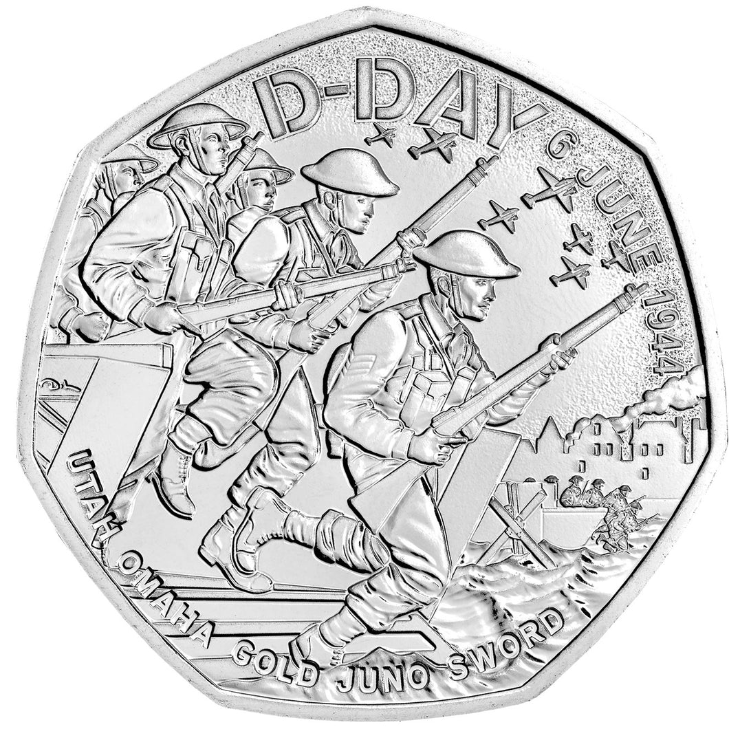 2024 UK 50p 80th Ann. of D-Day BU