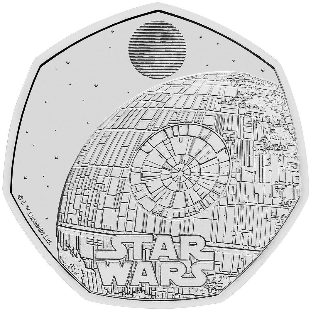 2024 UK 50p Star Wars Ship - Death Star BU