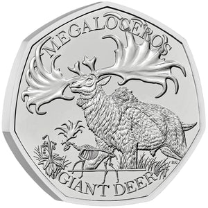 2024 UK 50p Ice Age - Giant Deer BU Coin