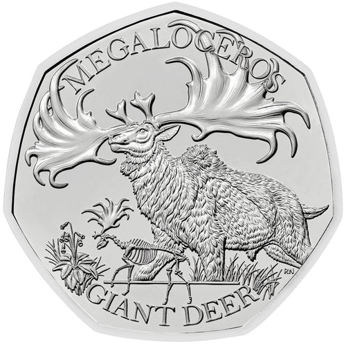 2024 UK 50p Ice Age - Giant Deer BU Coin