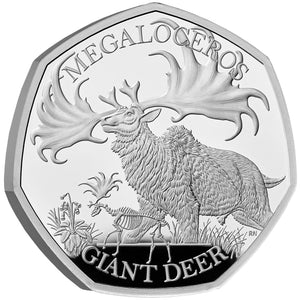 2024 UK 50p Ice Age - Giant Deer Silver Proof Coin