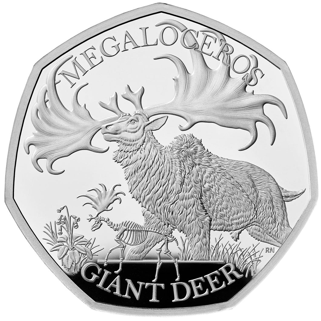 2024 UK 50p Ice Age - Giant Deer Silver Proof Coin