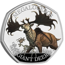 2024 UK 50p Ice Age - Giant Deer Colour Silver Proof Coin