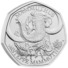 2024 UK 50p Ice Age - Steppe Mammoth BU Coin