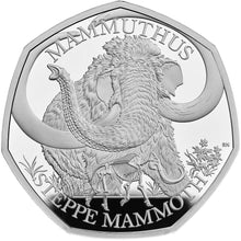 2024 UK 50p Ice Age - Steppe Mammoth  Silver Proof Coin