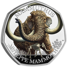 2024 UK 50p Ice Age - Steppe Mammoth Colour Silver Proof Coin