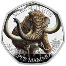 2024 UK 50p Ice Age - Steppe Mammoth Colour Silver Proof Coin