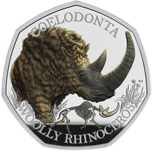 2024 UK 50p Ice Age - Woolly Rhino Colour Silver Proof Coin