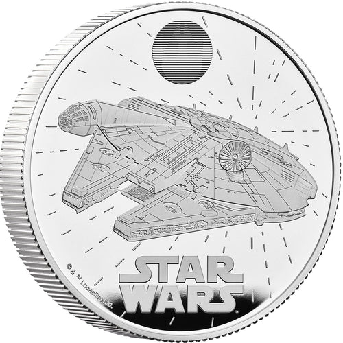 2024 UK £5 Star Wars Ship - Millennium Falcon 2oz Silver Proof