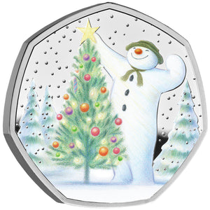 2024 UK 50p Snowman Silver Proof