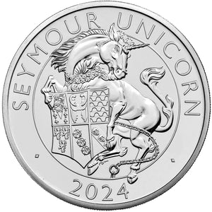 2024 UK £5 Royal Tudor Beasts Seymour Unicorn BU