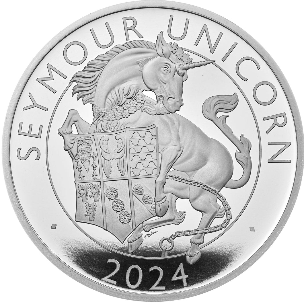 2024 UK £2 Royal Tudor Beasts Seymour Unicorn 1oz Silver Proof