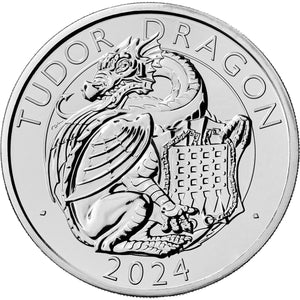 2024 UK £5 Royal Tudor Beasts Tudor Dragon BU
