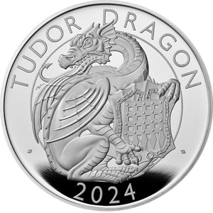 2024 UK £2 Royal Tudor Beasts Tudor Dragon 1oz Silver Proof
