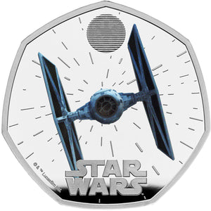 2024 UK 50p Star Wars Ship - TIE Fighter Silver Proof