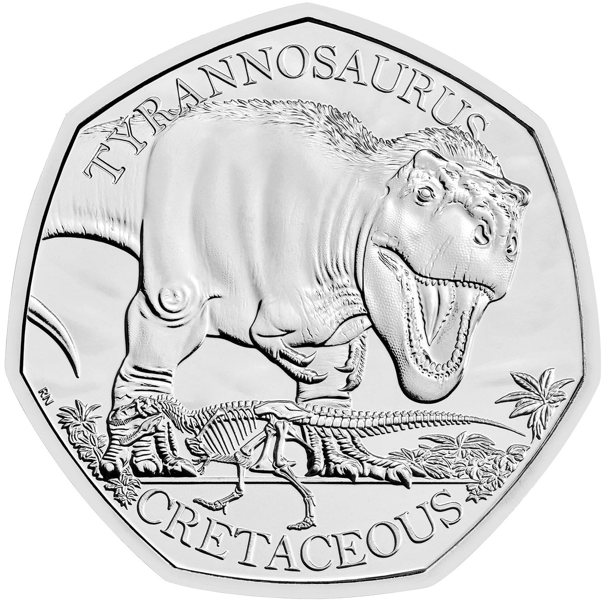 2024 UK 50p Dinosaurs T Rex BU Melbourne Coins Collectables Company   UK24TRBU   Tyrannosaurus Rex 2024 UK 50p Brilliant Uncirculated Coin Reverse 1200x1200 