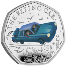 2025 UK 50p Harry Potter - The Flying Car Silver Proof Coin