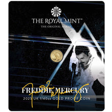 2025 UK £5 Music Legends - Freddie Mercury 1/40oz Gold Proof Coin