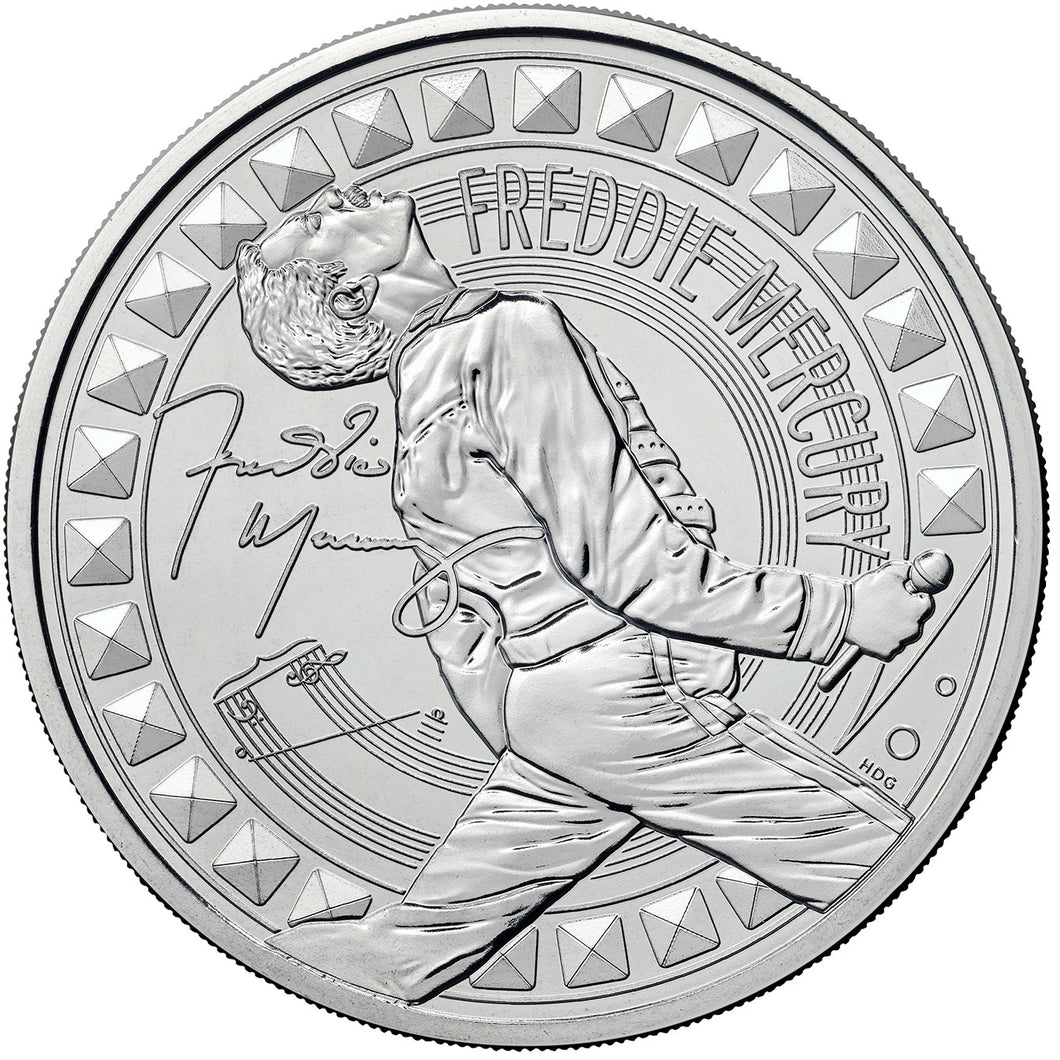 2025 UK £5 Music Legends - Freddie Mercury Brilliant Uncirculated Coin