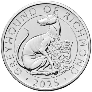 2025 UK £5 Tudor Beasts - Greyhound of Richmond Brilliant Uncirculated Coin