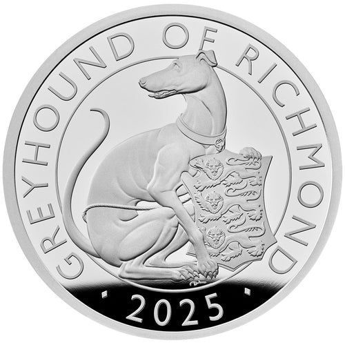 2025 UK £2 Tudor Beasts - Greyhound of Richmond 1oz Silver Proof Coin