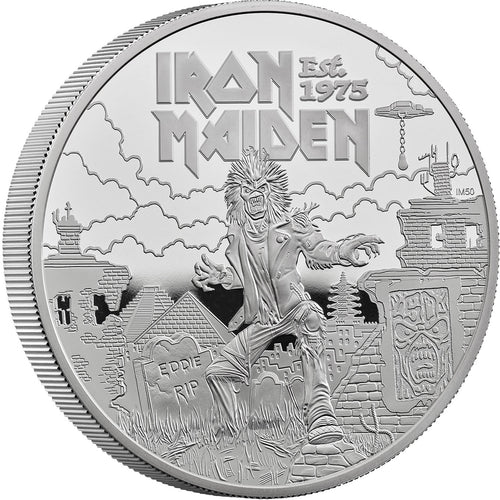 2025 UK £10 Iron Maiden 5oz Silver Proof Coin