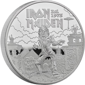 2025 UK £10 Iron Maiden 5oz Silver Proof Coin