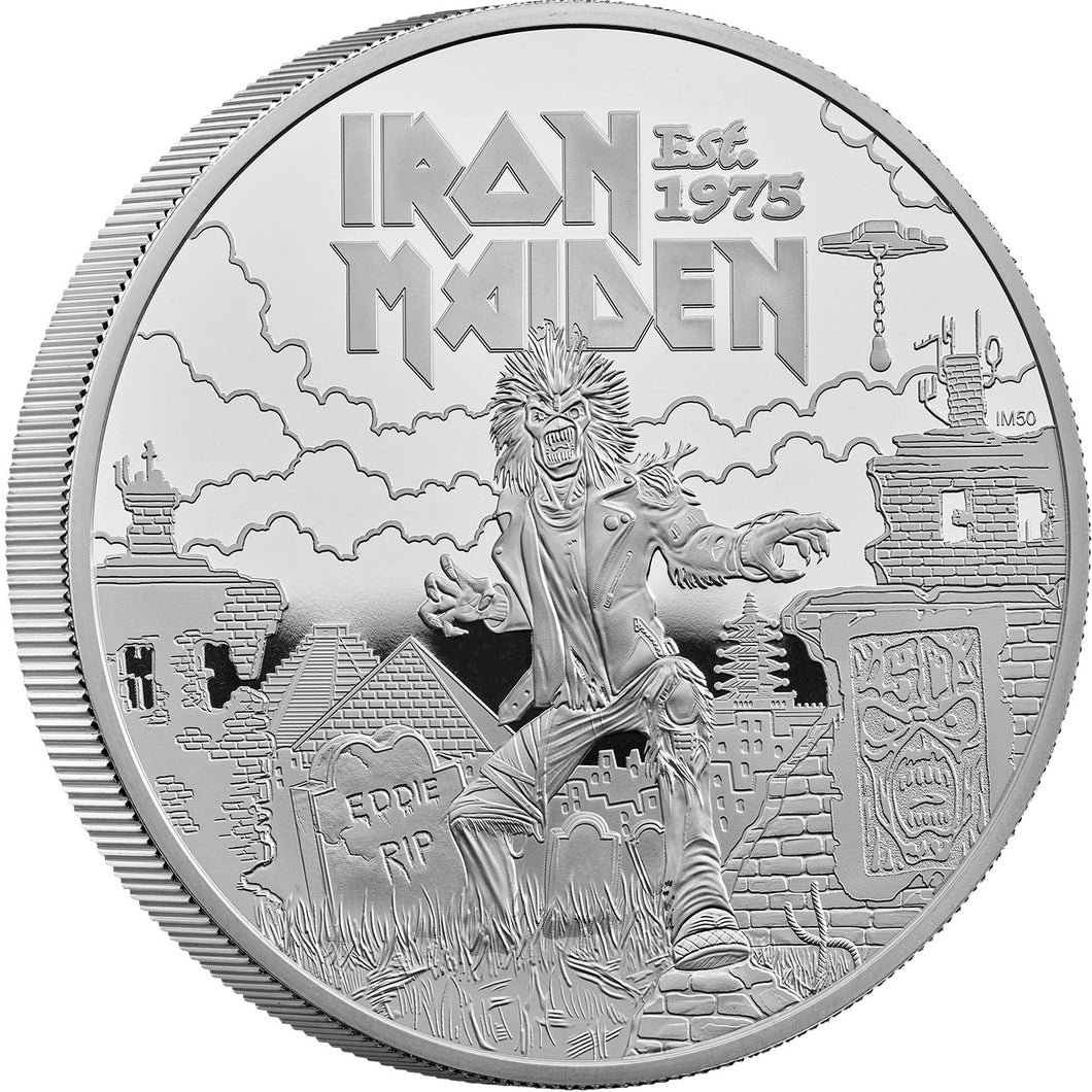 2025 UK £10 Iron Maiden 5oz Silver Proof Coin