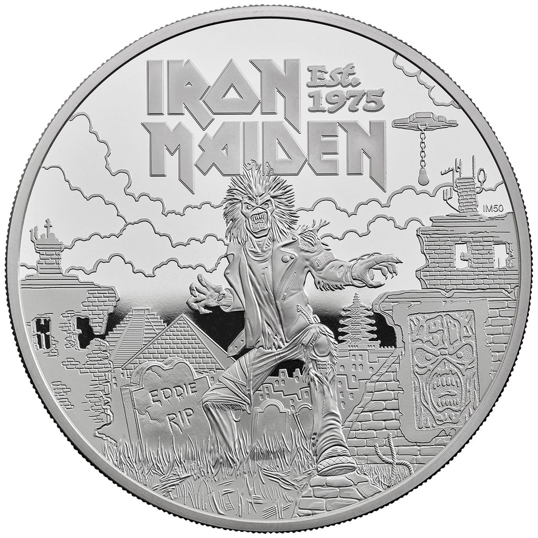 2025 UK £10 Iron Maiden 5oz Silver Proof Coin