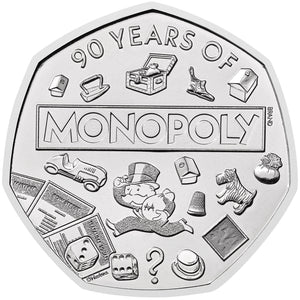 2025 UK 50p 90yrs of Monopoly BU Coin