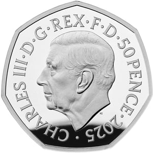 2025 UK 50p 90yrs of Monopoly Silver Proof Coin