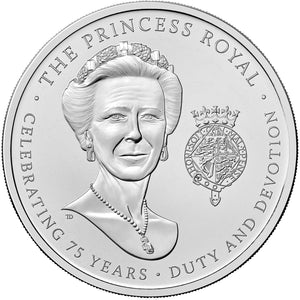 2025 UK £5 75th Birthday of HRH The Princess Royal Brilliant Uncirculated Coin