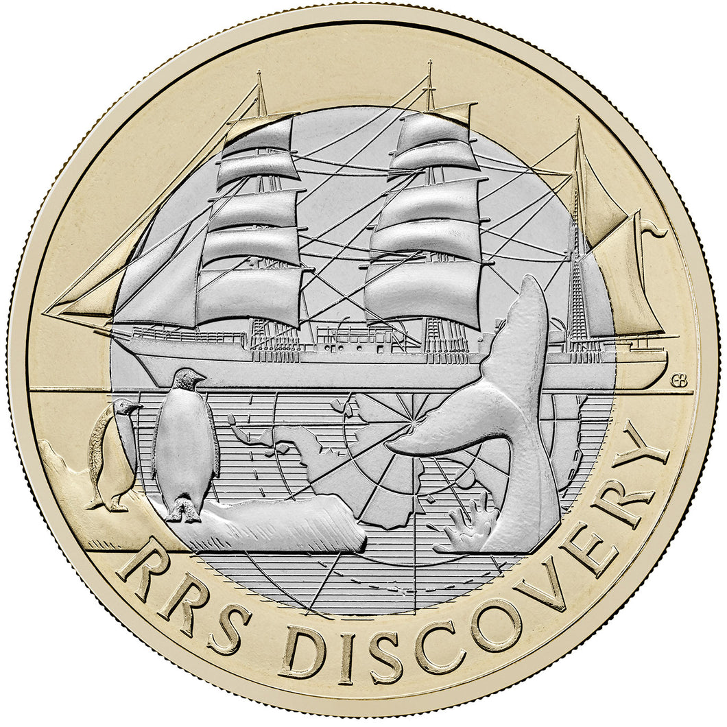 2025 UK £2 RRS Discovery BU Coin