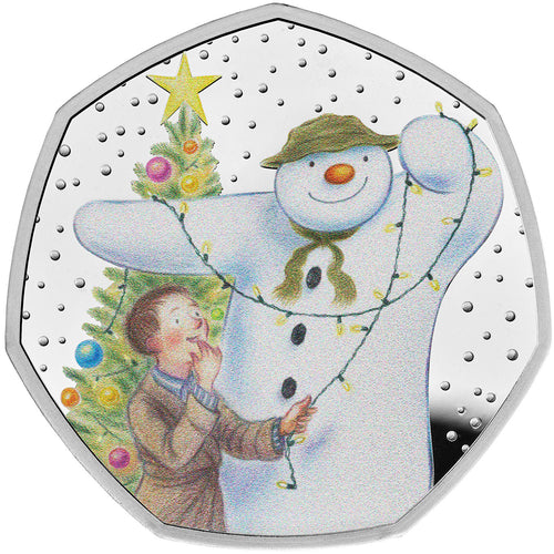 2025 UK 50p The Snowman Silver Proof Coin